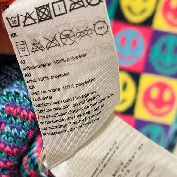 Unisex Wesc Pop Smiley Face Sweater Vest Size Medium/Large - Picture 5 of 6